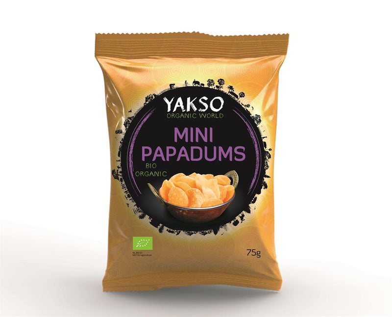 Organic and Gluten Free Mini Pappadums 75g