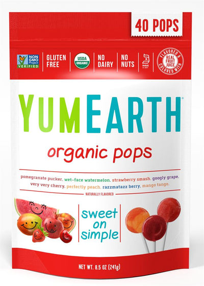 YumEarth Organic Pops 40 Lolly Bag