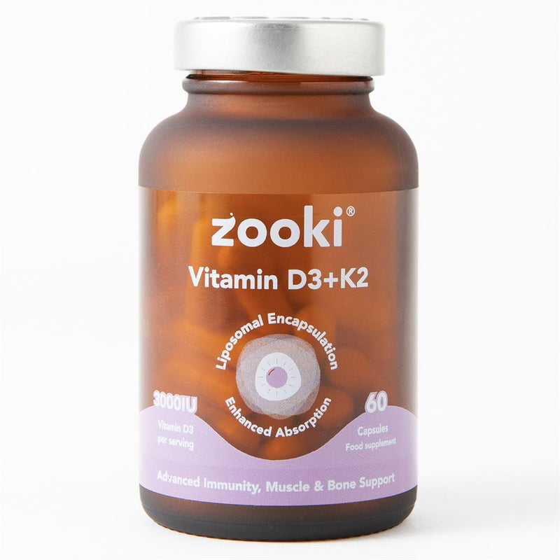 Zooki Liposomal Vitamin D3+K2 3000iu 60 Capsules