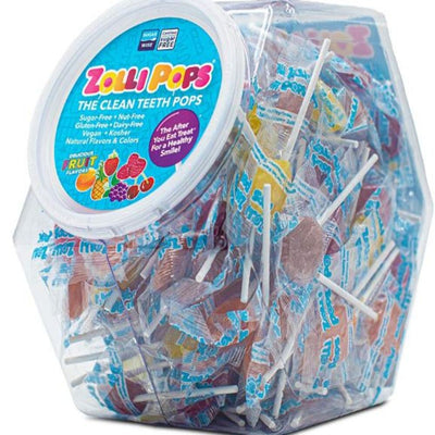 Sugar Free Variety Fruit Lollipop Jar 800g