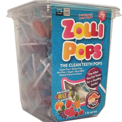 Sugar Free Fruit Lollipop Tub 450g