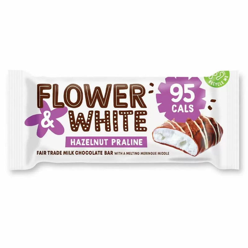 Flower & White Hazelnut Praline Meringue Bar (20g)