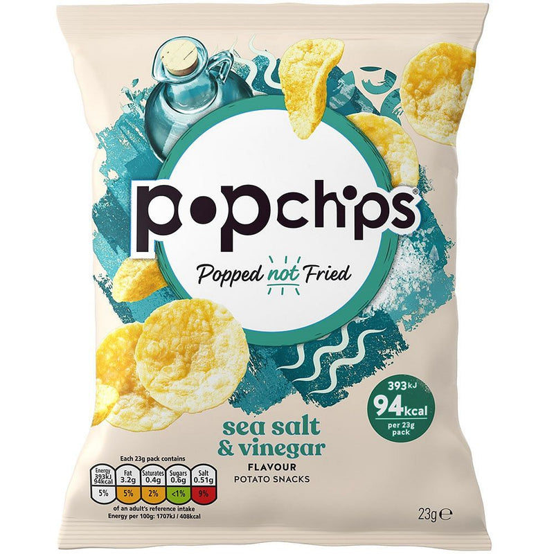 Popchips Sea Salt & Vinegar Crisps (85g)