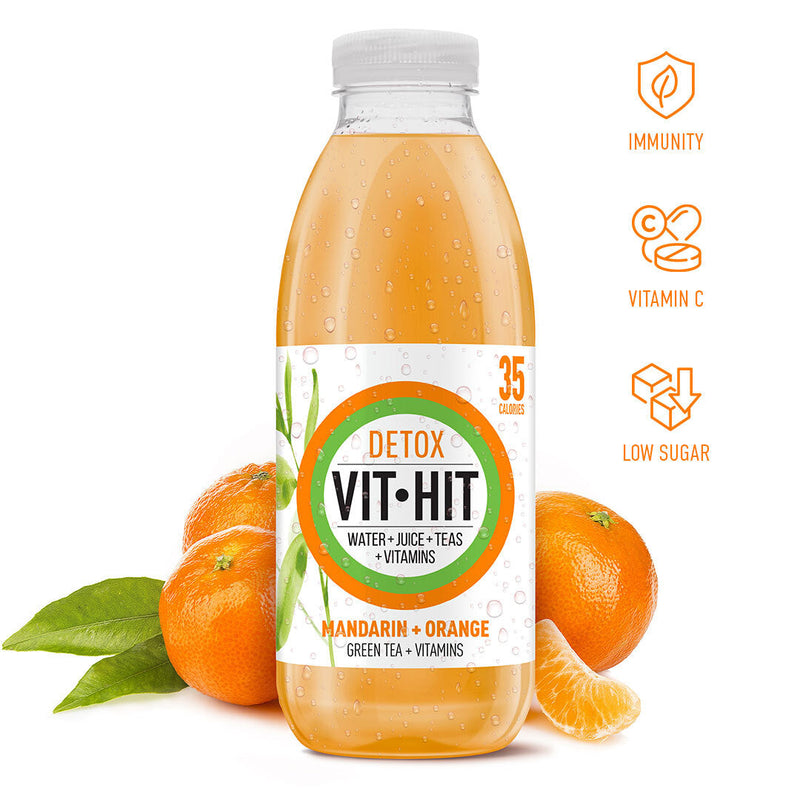 VITHIT Mandarin & Orange, Green Tea + Vitamins DETOX (500ml)